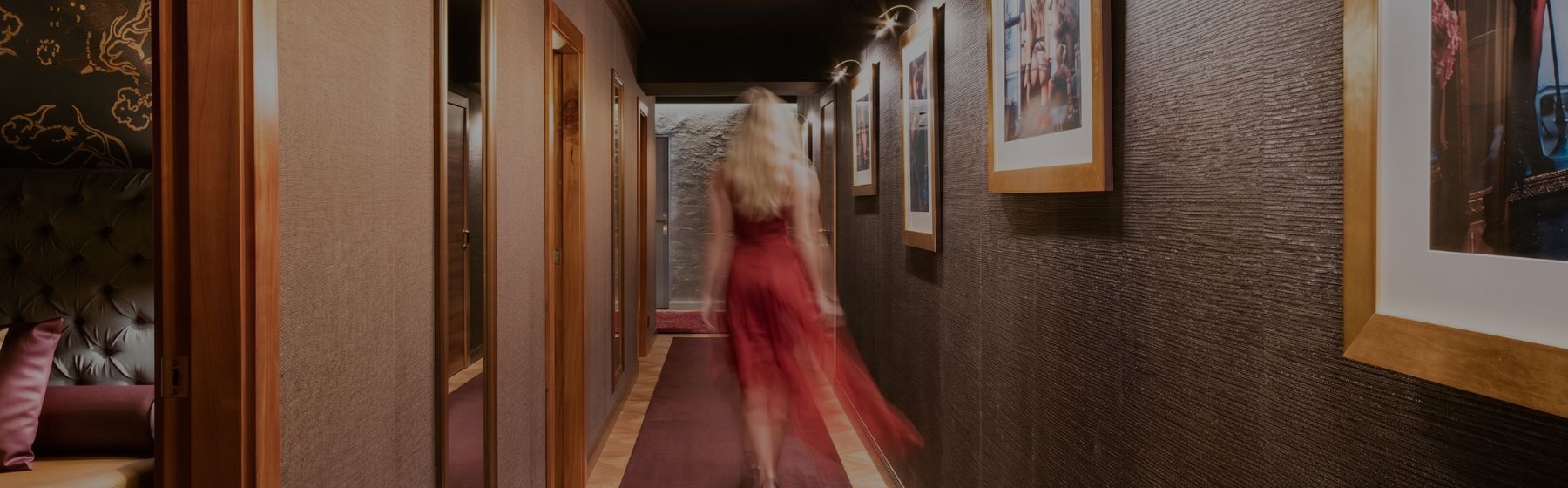 Corridor with rooms of the brothel Felina Madrid