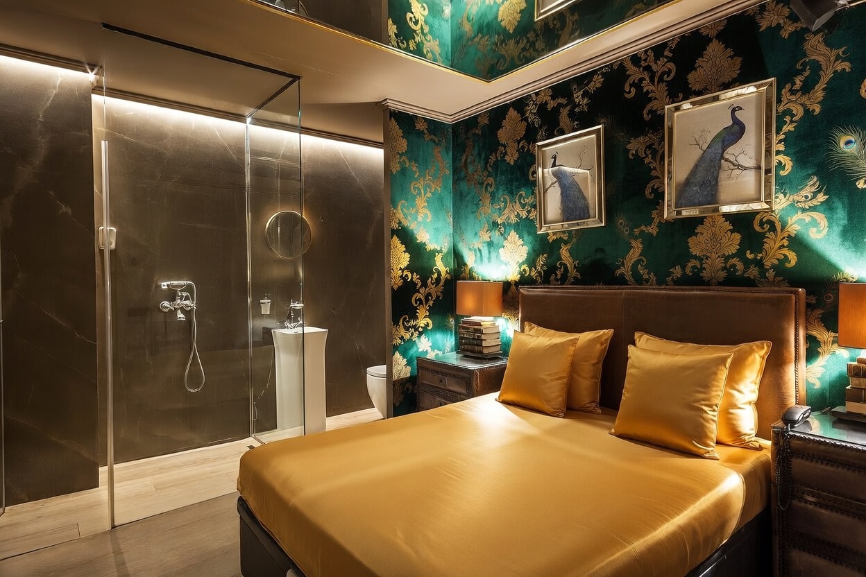 Puerta de la entrada interior de la exclusiva casa de citas La Suite Barcelona, con acceso desde la calle Tarragona 177. | La Suite BCN